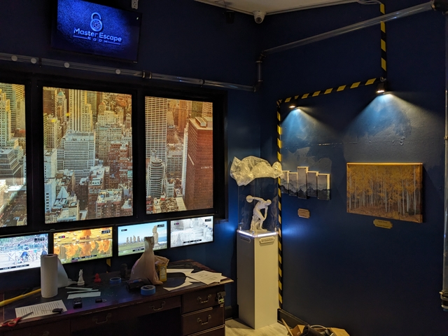 Photos of Art Heist Escape Room